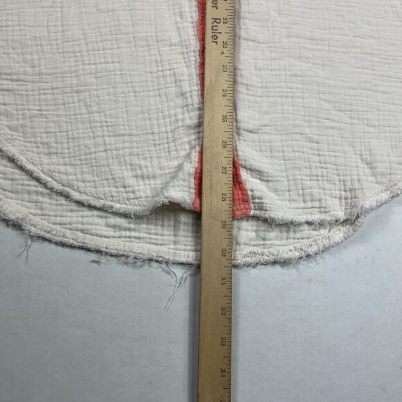 Aerie Womens Pool To Party Button Down Cover Up Shirt Crinkle Gauze Top S FLAW - Picture 5 of 11